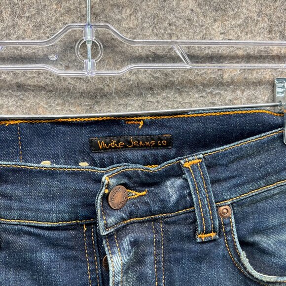 Nudie Jeans Mens 32x28 Patch Eddie II Tsuyoshi Limited Distressed Selvedge Blue - Picture 7 of 12